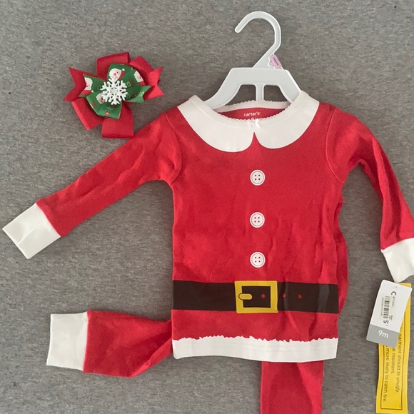 Christmas PJs + bow - Picture 1 of 6